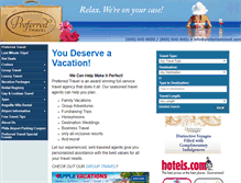Tablet Screenshot of preferredtravel.com